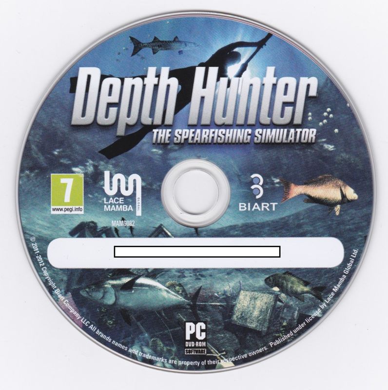 Media for Depth Hunter: The Spearfishing Simulator (Windows): The serial number has been removed from this disc