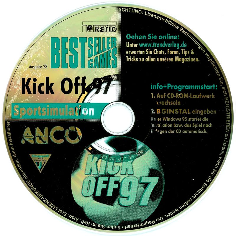 Media for Kick Off 97 (DOS) (Covermount BestSeller Games #28)