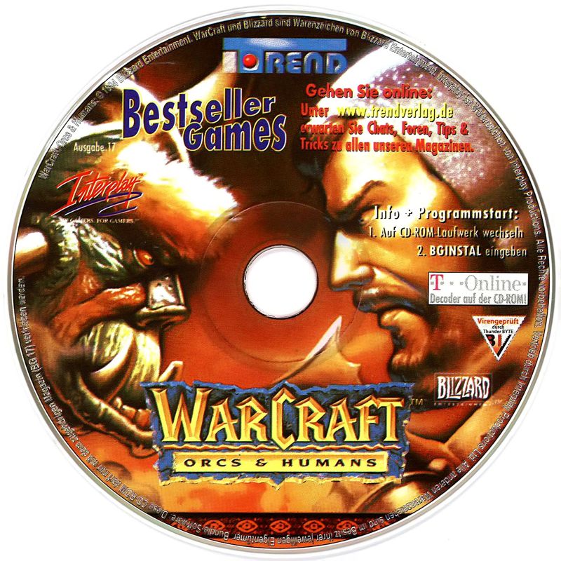 Media for WarCraft: Orcs & Humans (DOS) (Covermount BestSeller Games #17)