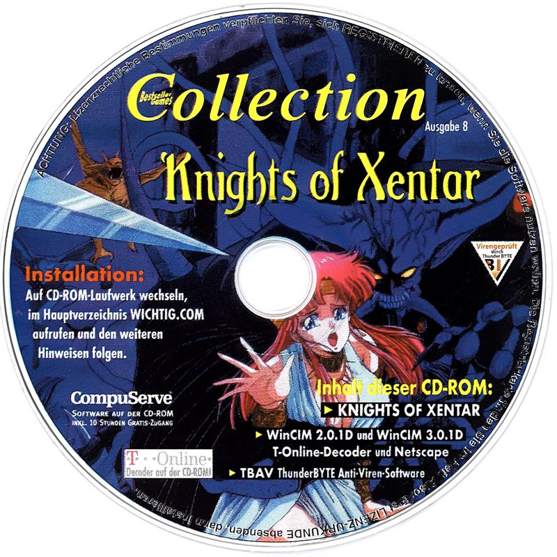Media for Knights of Xentar (DOS) (Bestseller Games Collection 8/1997 Covermount)