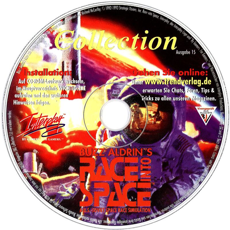 Media for Buzz Aldrin's Race into Space (DOS) (Covermount BestSeller Games Collection #15)