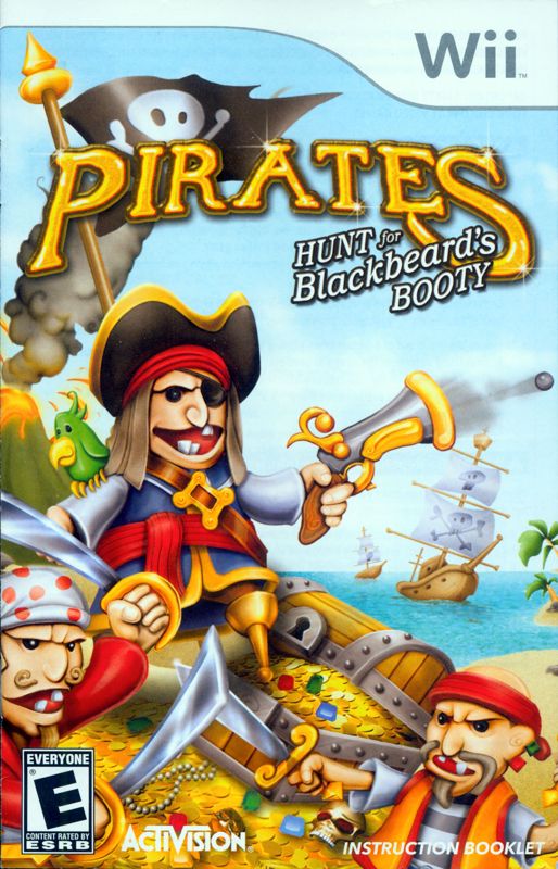 Manual for Pirates: Hunt for Blackbeard's Booty (Wii): Front