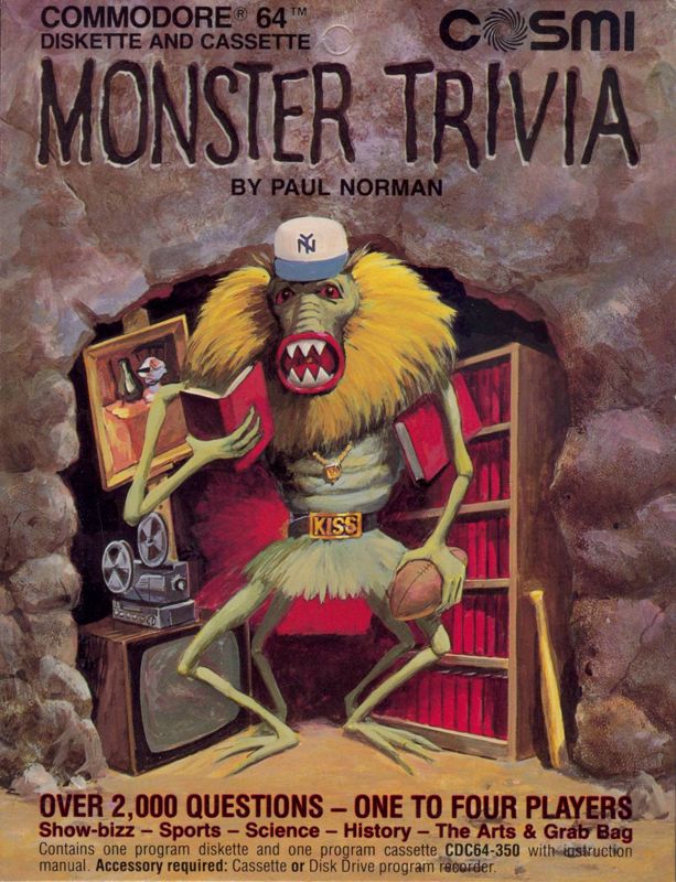 Front Cover for Monster Trivia (Commodore 64)