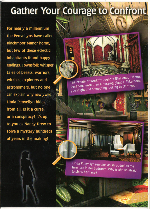 Inside Cover for Nancy Drew: Curse of Blackmoor Manor (DVD Player)