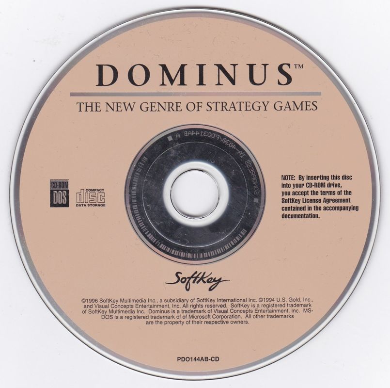 Media for Dominus (DOS) (SoftKey Platinum release)