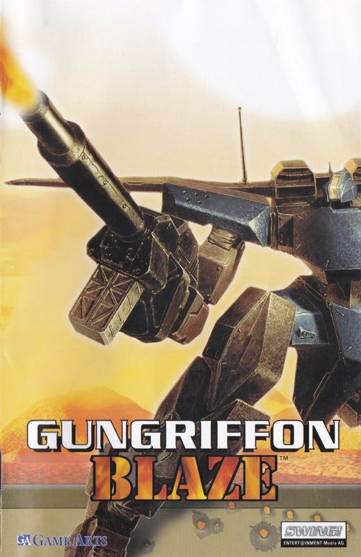 Manual for Gungriffon Blaze (PlayStation 2): Front