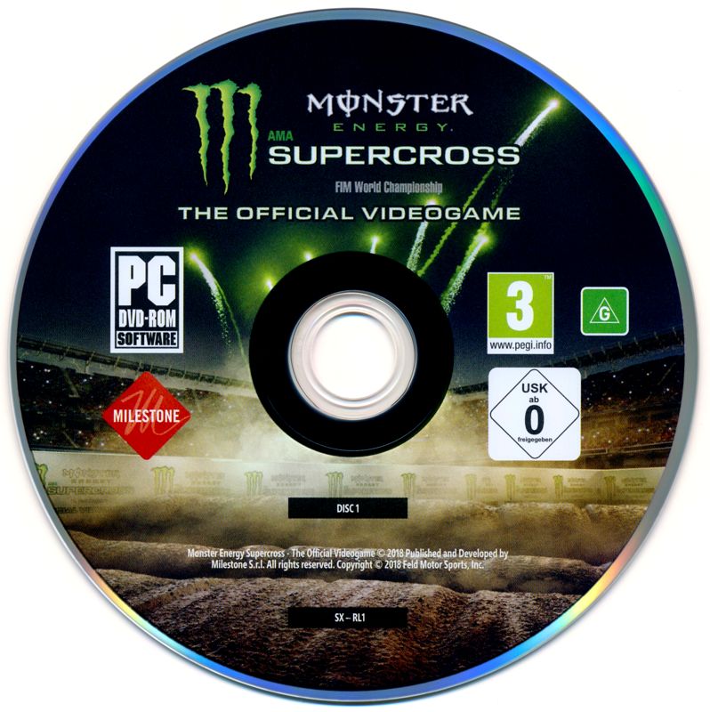 Media for Monster Energy Supercross: The Official Videogame (Windows): Disc 1