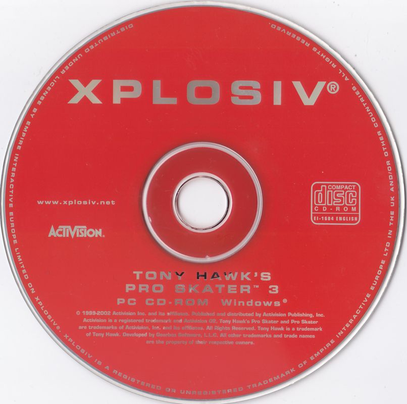 Tony Hawk's Pro Skater 3 cover or packaging material MobyGames