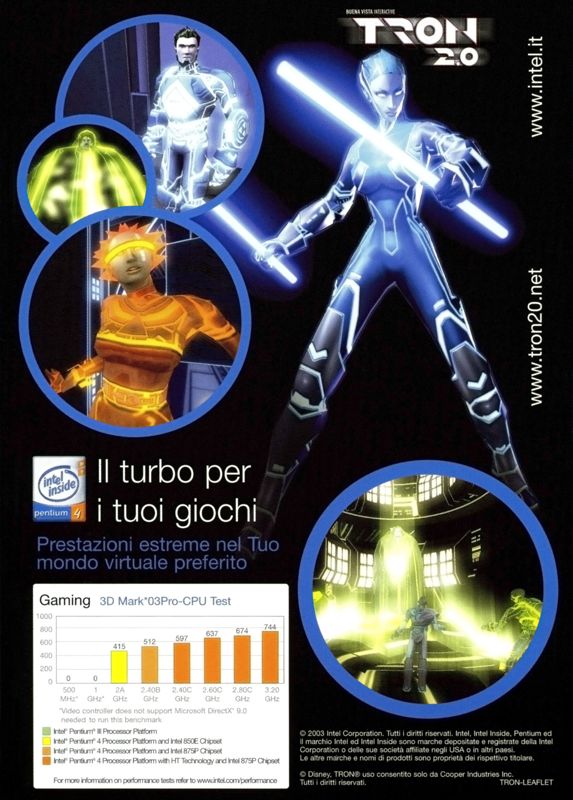 Advertisement for Tron 2.0 (Windows): Back