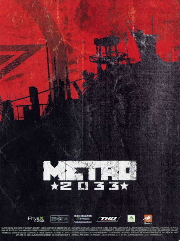 Other for Metro 2033 (Windows): Digipak - Back