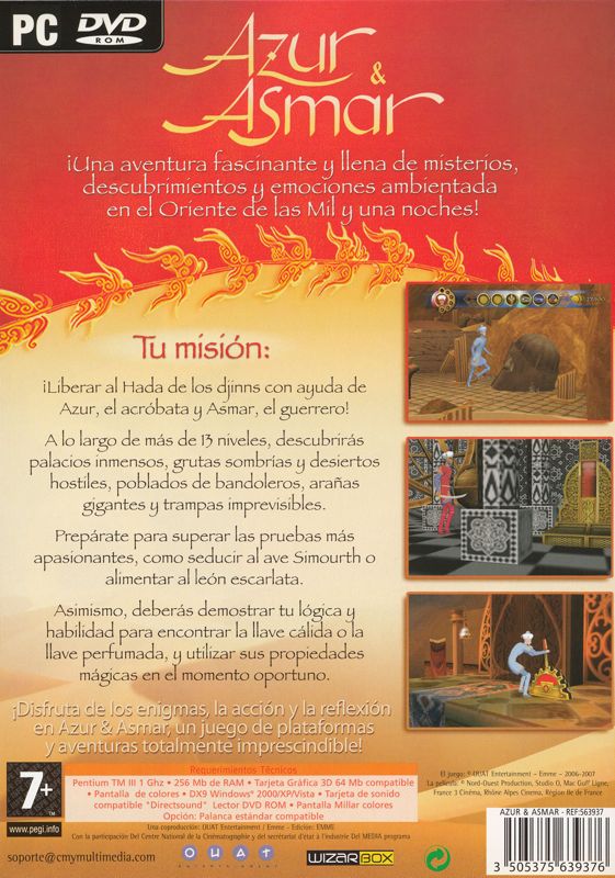 Back Cover for Azur & Asmar (Windows)