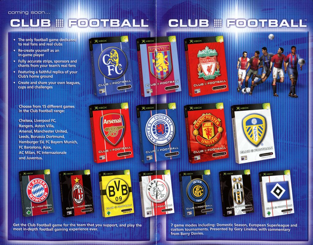 Advertisement for Club Football 2005 (Xbox) (Manchester United release): Inside