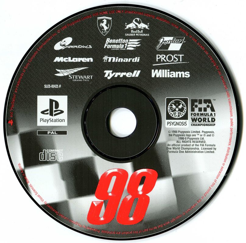 Media for Formula 1 98 (PlayStation)