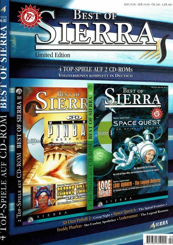 Best of Sierra: 12 Top Games cover or packaging material - MobyGames