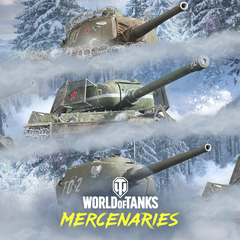 Front Cover for World of Tanks: Mercenaries - Tanksmas: Bear, Rudy & Bizon (PlayStation 4) (download release)