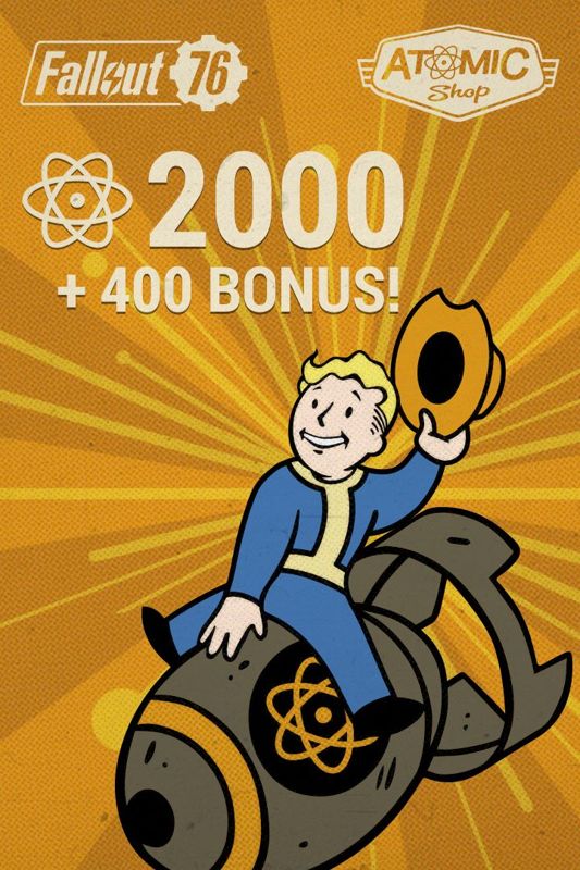 Front Cover for Fallout 76: 2000 (+400 Bonus) Atoms (Windows Apps and Xbox One) (download release)