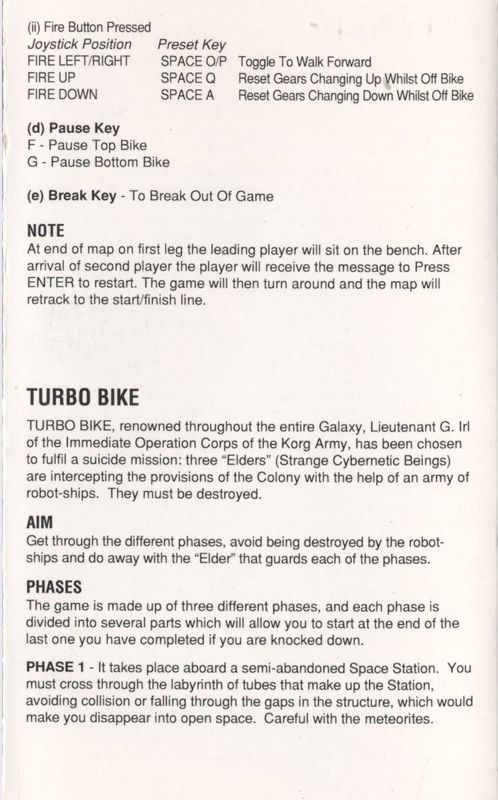 Inside Cover for 4 Most Speedstunts (ZX Spectrum)