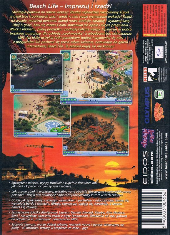 Back Cover for Virtual Resort: Spring Break (Windows)