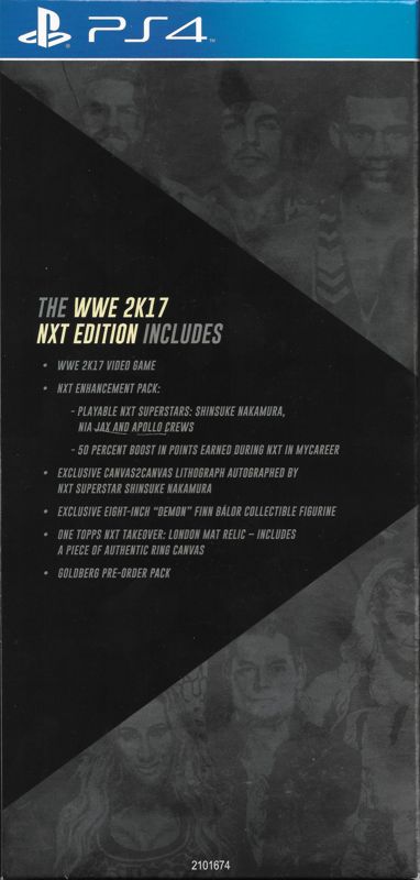 Spine/Sides for WWE 2K17 (NXT Edition) (PlayStation 4): Left