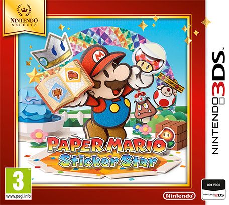 Front Cover for Paper Mario: Sticker Star (Nintendo 3DS) (download release)