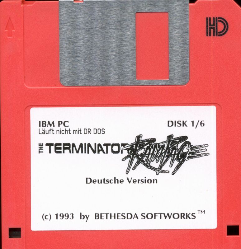 Media for The Terminator: Rampage (DOS) (red disk version): Disk 1/6