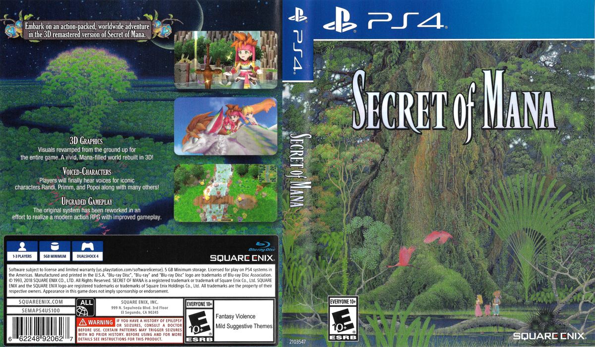 Full Cover for Secret of Mana (PlayStation 4)