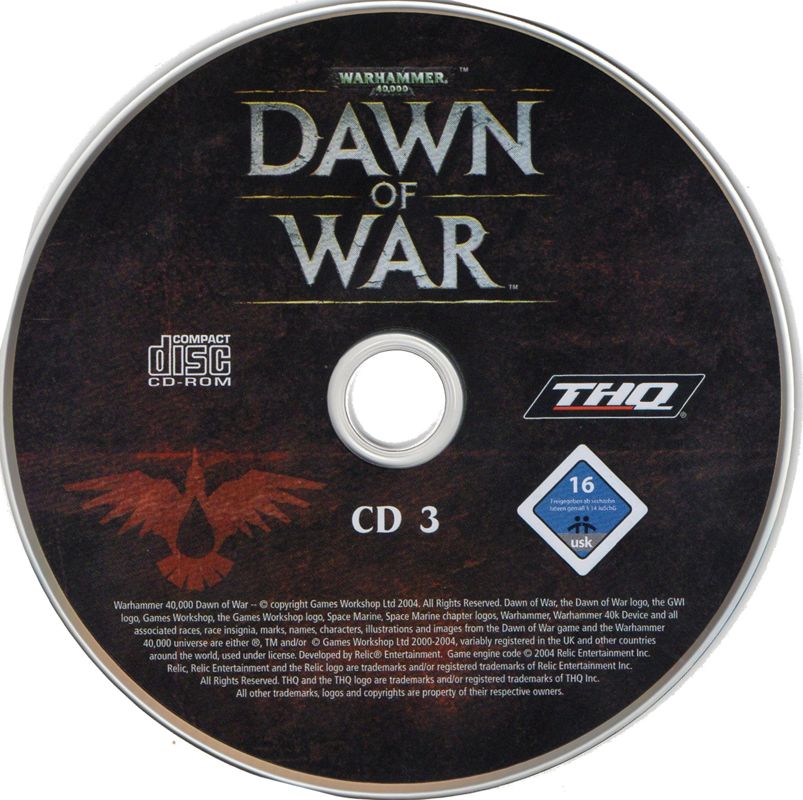 Media for Warhammer 40,000: Dawn of War - Game of the Year (Windows): Disc 3