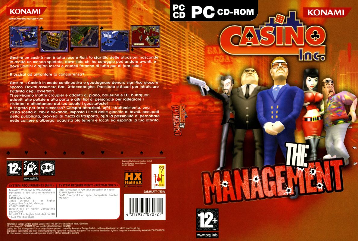 Casino Inc. The Management cover or packaging material MobyGames
