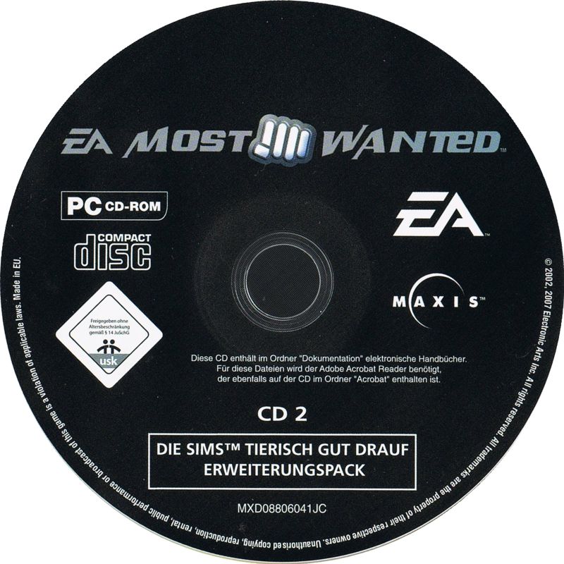 Media for The Sims: Unleashed (Windows) (EA Most Wanted release): Disc 2
