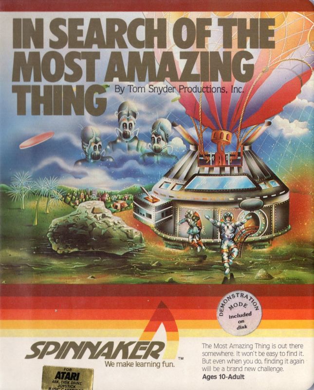 Front Cover for In Search of the Most Amazing Thing (Atari 8-bit)