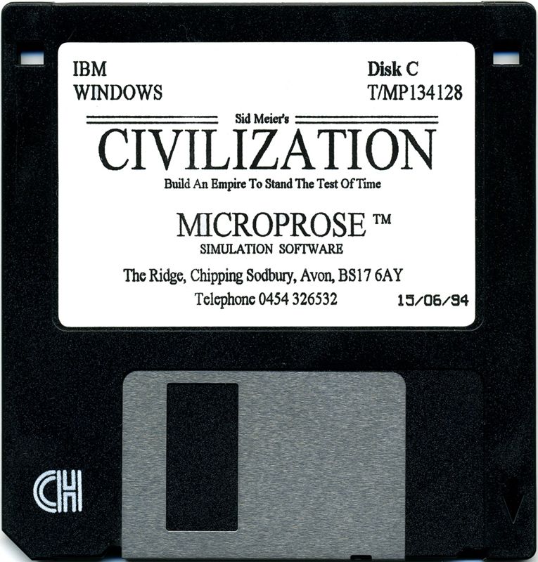 Media for Sid Meier's Civilization (Windows 16-bit): Disk 3
