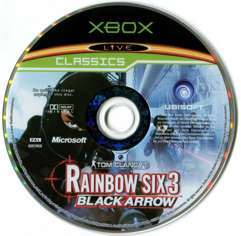 Media for Tom Clancy's Rainbow Six 3: Black Arrow (Xbox) (Classics release)