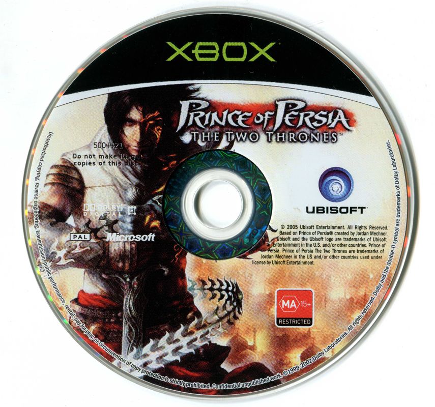 Prince of Persia: The Two Thrones cover or packaging material - MobyGames