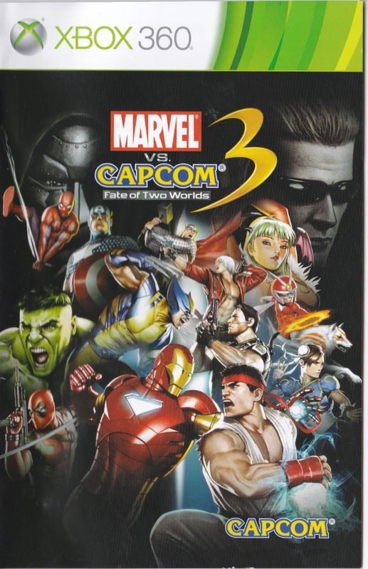 Manual for Marvel Vs. Capcom 3: Fate of Two Worlds (Xbox 360): Front