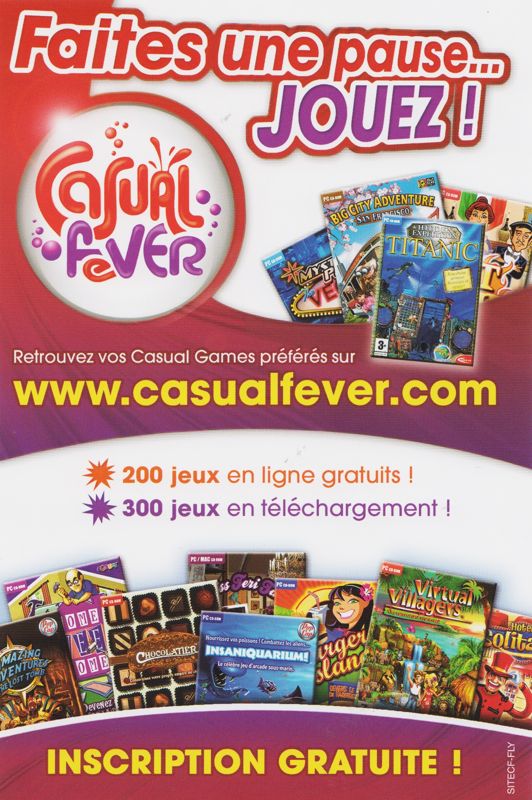 Advertisement for Uno Undercover (Windows) ("Casual Fever" release (Mindscape 2009)): Casual Fever Flyer - Front (back is blank)