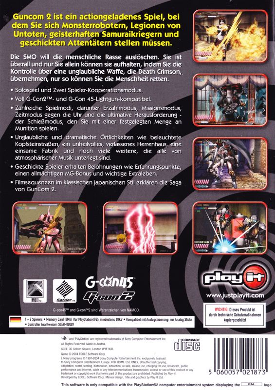 Back Cover for Death Crimson OX (PlayStation 2)