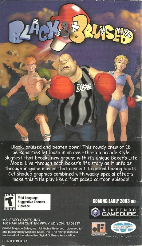 Manual for BloodRayne (GameCube): Back