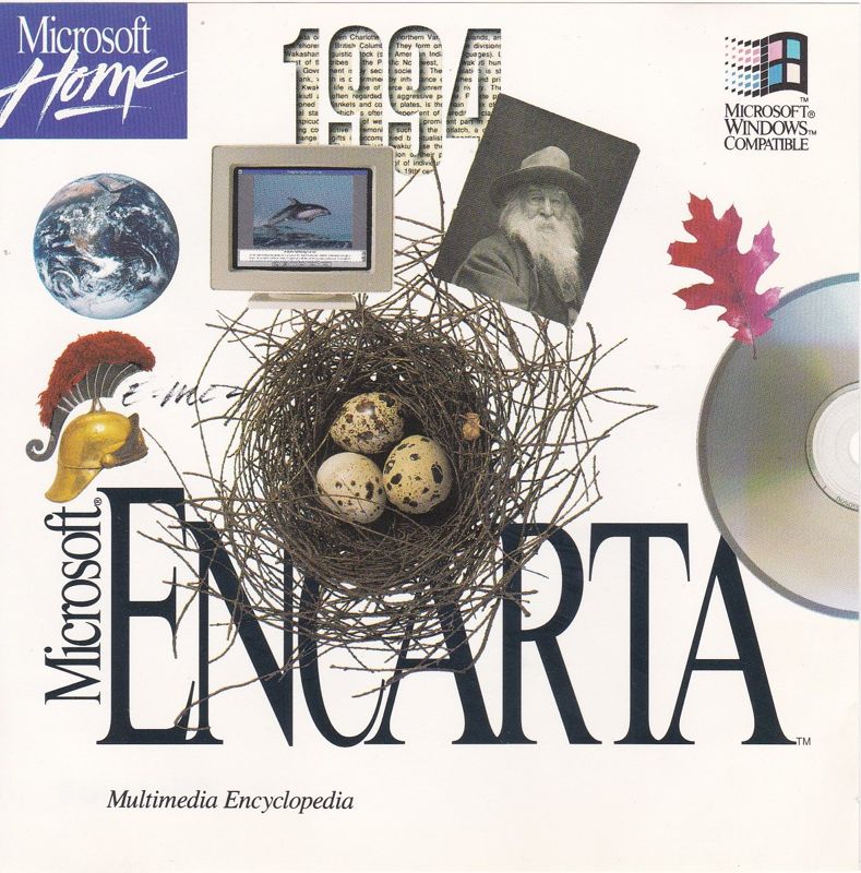 Other for Microsoft Encarta (Included game) (Windows 16-bit) (Encarta 1994): Jewel Case: Front