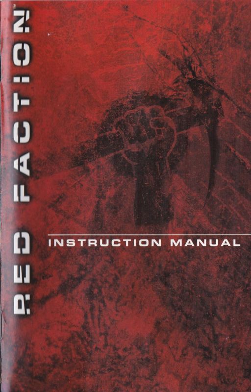 Manual for Red Faction (PlayStation 2): Front