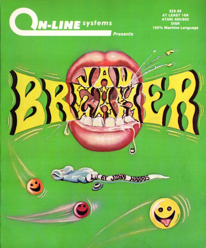 Front Cover for Jawbreaker (Atari 8-bit) (This is the original cover art. We should use it to differentiate from other versions of Jawbreaker)