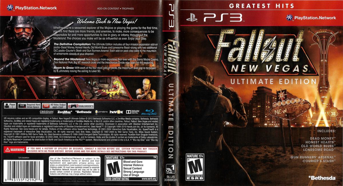 Fallout: New Vegas Ultimate Edition - PlayStation 3, PlayStation 3