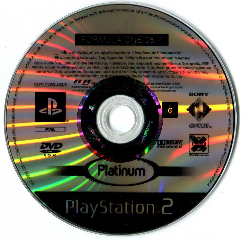 Media for Formula One 06 (PlayStation 2) (Platinum release)