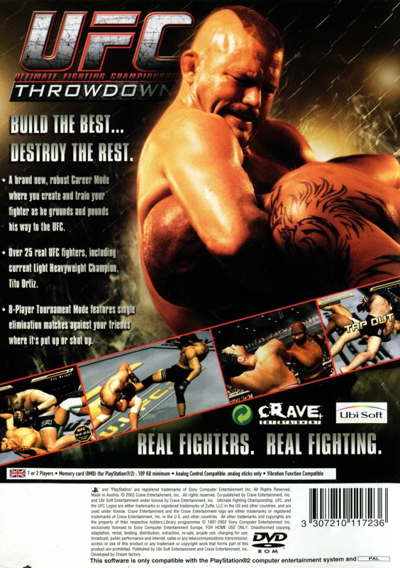 Back Cover for UFC: Throwdown (PlayStation 2)