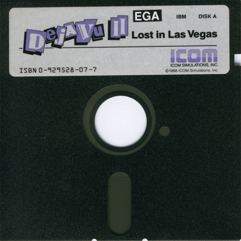 Media for Déjà Vu II: Lost in Las Vegas (DOS) (Dual media release): 5.25" Disk A (EGA)