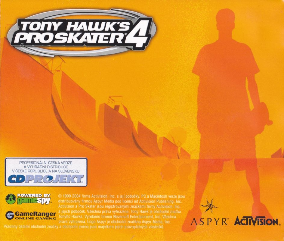 Other for Tony Hawk's Pro Skater 4 (Windows): Jewel case back