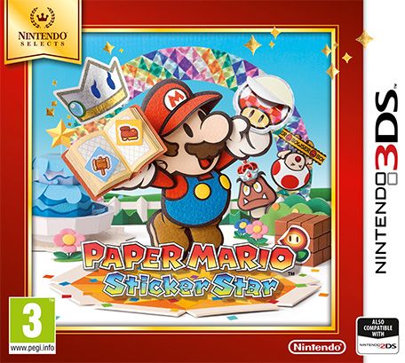 Front Cover for Paper Mario: Sticker Star (Nintendo 3DS) (download release)