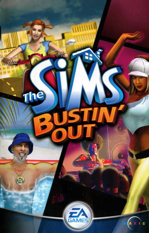 Manual for The Sims: Bustin' Out (PlayStation 2) (Platinum release): Front