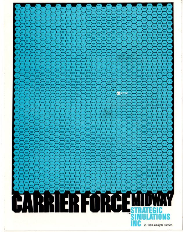 Map for Carrier Force (Commodore 64)