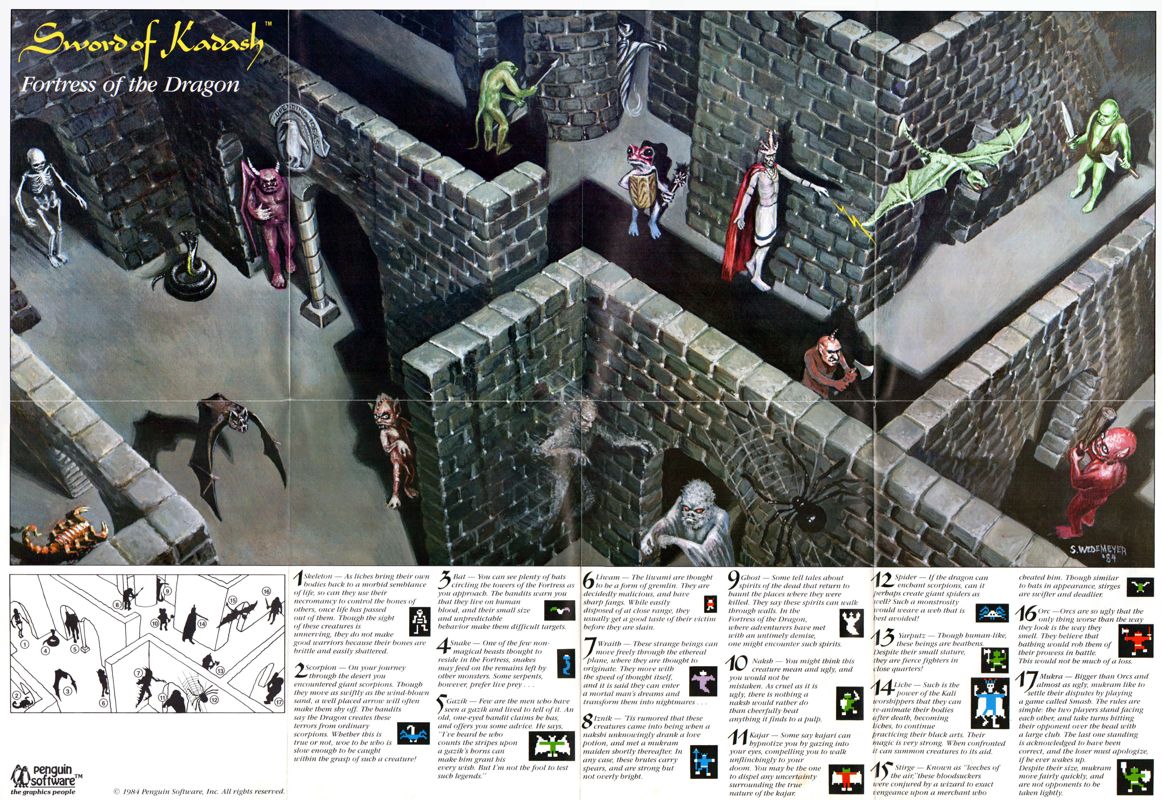 Extras for Sword of Kadash (Atari ST): Poster Included With Game