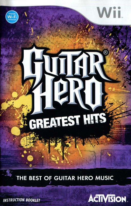 Manual for Guitar Hero Smash Hits (Wii): Front